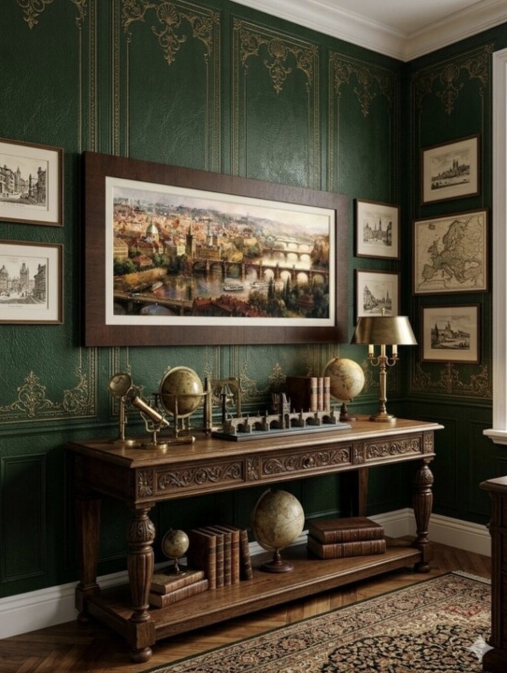 Prague Framed Panoramic CityscapePrint